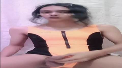 asian ladyboy Masturbation previous to Swimming