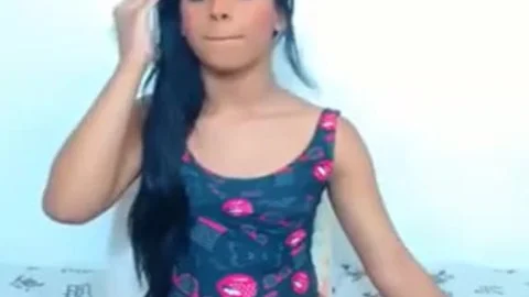 shelady With humongous schlong In Leotard Masturbatingp