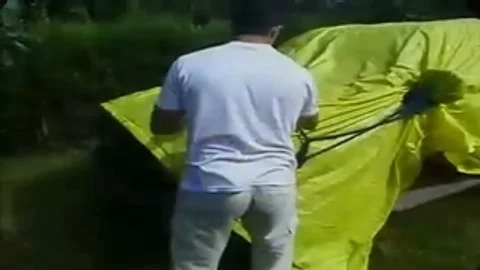 Cum on face outdoors
