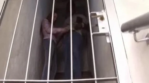 ladyman slut Takes black shlong On Apartment Stairway