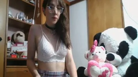 nice-looking youthful Colombian shemale ( Camgirl ) stroking, Playing milk cans, Moaning And Cumming For Daddy - Angeles Del Mar