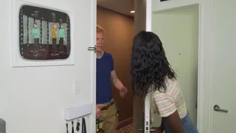 tasty dark chick receives Fixed By The Handyman