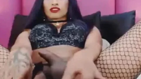 giant Hard ladyboy penis In Solo Masturbation