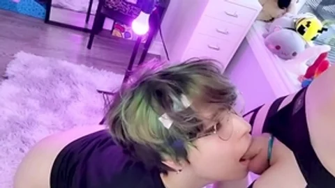 lustful Femboy Sucks A Flacid Piece Of dong