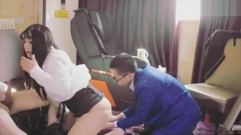 filthy Chinese non-professional ladyman receive Barebacked By 2 teens