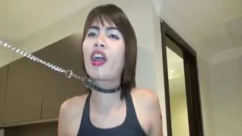 alluring oriental beauty boy In Chains