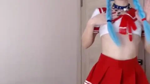 Russian teen shemale Teasing On webcam