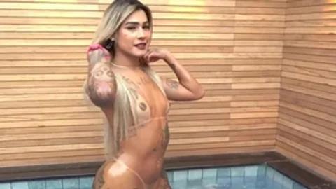 wazoo blonde tgirl Breeded After blowjob And Rimmed