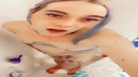 lusty girl undressed Taking A Shower