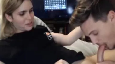 blonde shemale blow job From Hubby webcam