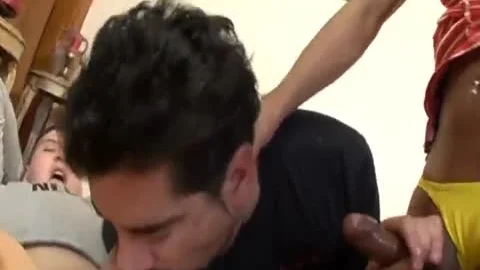 tranny & Two homo banging