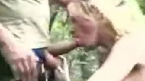 Soldiers poke A shelady Outdoor