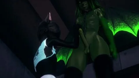 Furry Yaoi 3D - black Cat oral pleasure-sex To Dragon