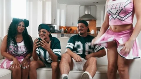 Trans Angels: Voracious Tgirl Gets Distracted at the Game
