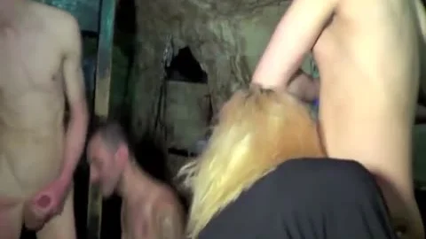 blonde shemale gangbanged