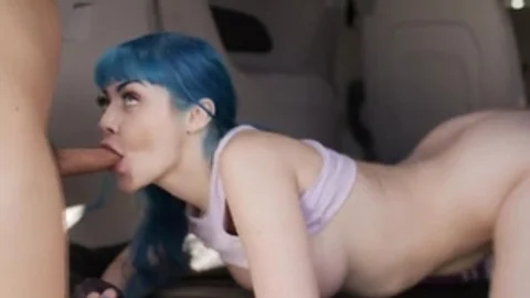 breasty Jewelz Blu slammed By TS At The Back Of Car