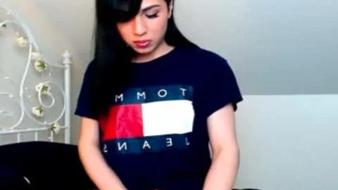 beauty shemale Plays hirsute pecker