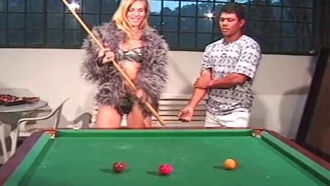 shemale Juliana plowing With lad On The Pool Table