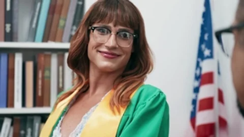 Trans Angels: Horny Tgirl Entices her Prof