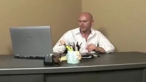 Skinny ladyman With enormous Fake love muffins Being slammed On A Desk